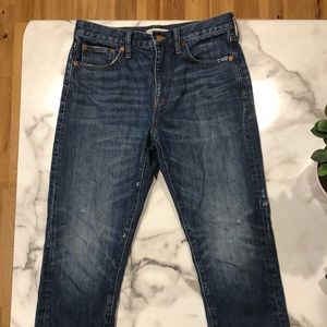 Madewell straight leg crop Jean